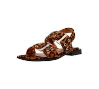 Riemchensandale STEVE MADDEN "STEVE MADDEN Sandalen Leder", Damen, Gr. 38, Lederimitat, braun (leopard), Schuhe Riemchensandale (78930621-38) leopard