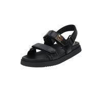 Riemchensandale STEVE MADDEN "STEVE MADDEN Sandalen Leder", Damen, Gr. 42, schwarz, Leder, Schuhe Riemchensandale (34567626-42)