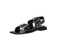 Riemchensandale STEVE MADDEN "STEVE MADDEN Sandalen Lederimitat", Damen, Gr. 37, schwarz, Lederimitat, Schuhe Riemchensandale (39173848-37) schwarz