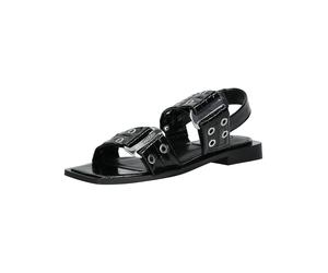 Riemchensandale STEVE MADDEN "STEVE MADDEN Sandalen Lederimitat", Damen, Gr. 37, schwarz, Lederimitat, Schuhe Riemchensandale (39173848-37) schwarz