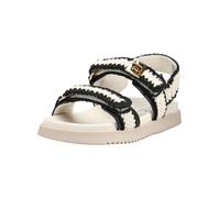 Riemchensandale STEVE MADDEN "STEVE MADDEN Sandalen Textil", Damen, Gr. 39, braun (beige, schwarz), Textil, Schuhe Riemchensandale (29184226-39) beige, schwarz