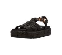Riemchensandale STEVE MADDEN "STEVE MADDEN Sandalen Textil", Damen, Gr. 40, schwarz, Textil, Schuhe Riemchensandale (35008631-40) schwarz