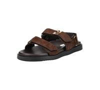 Riemchensandale STEVE MADDEN "STEVE MADDEN Sandalen Veloursleder", Damen, Gr. 38, braun (dunkelbraun), Veloursleder, Schuhe Riemchensandale (42017703-38) dunkelbraun