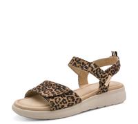 Riemchensandale TAMARIS, Damen, Gr. 39, leo, Textil, Schuhe Riemchensandale, Sommerschuh, Plateausandalette im angesagten Leo-Look (29787507-39) leo
