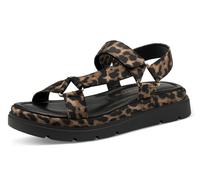 Riemchensandale TAMARIS, Damen, Gr. 41, leodruck, Textil, animal-print, Schuhe Riemchensandale, Plateau, Sommerschuh, Sandalette mit Touch It-Ausstattung (42289827-41)
