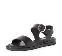Riemchensandale TAMARIS, Damen, Gr. 41, schwarz, Glattleder, Schuhe Riemchensandale, Plateau, Sommerschuh, Sandalette im Basic-Look (95782265-41) schwarz