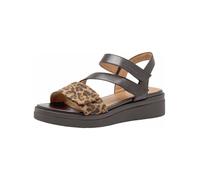 Riemchensandale TAMARIS "Tamaris Sandalen Leder", Damen, Gr. 40, schwarz, Leder, Schuhe Riemchensandale (32697127-40)