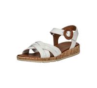 Riemchensandale TAMARIS "Tamaris Sandalen Leder", Damen, Gr. 41, weiß, Leder, Schuhe Riemchensandale (93259569-41) weiß