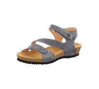 Riemchensandale THINK "Think Sandalen Veloursleder", Damen, Gr. 42, mittelgrau, Veloursleder, Schuhe Riemchensandale (72567845-42) mittelgrau