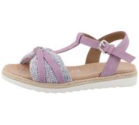 Riemchensandale TOM TAILOR, Kinder, Gr. 39, lila (flieder), Lederimitat, Textil, Schuhe Riemchensandale, Plateau, Sandalette, Sommerschuh mit verstellbarer Schnalle (71479803-39) flieder