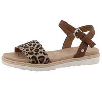 Riemchensandale TOM TAILOR "Resa", Mädchen, Gr. 31, cognac, leo, Lederimitat, Textil, Schuhe Riemchensandale, Sommerschuh, Sandalette im angesagten Animal-Look (36231728-31) cognac, leo