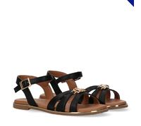 Riemchensandale TOMMY HILFIGER, Damen, Gr. 36, schwarz, Synthetik, festlich, Schuhe Riemchensandale, Sandalette, Festtagsschuh, Sommerschuh mit Schnallenverschluss (89844816-36) schwarz