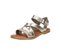 Riemchensandale TOMS "TOMS Sandalen Leder", Damen, Gr. 37, gold, Leder, Schuhe Riemchensandale (81152545-37)