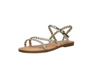 Riemchensandale TOMS "TOMS Sandalen Lederimitat", Damen, Gr. 36,5, gold, Lederimitat, Schuhe Riemchensandale (66150653-36,5) gold
