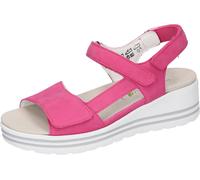 Riemchensandale WALDLÄUFER "H-MICHELLE", Damen, Gr. 4,5 (37,5), pink (fuchsia), Nubukleder, Schuhe Riemchensandale, Sommerschuh, Sandalette, Keilabsatz, mit Luftkammernsohle, H-Weite (68378464-4,5)