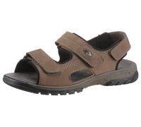Riemchensandale WALDLÄUFER "HARALD", Herren, Gr. 8,5 (42,5), braun, Nubukleder, Schuhe Riemchensandale, Sommerschuh, Klettschuh, Outdoorschuh, in komfortabler H-Weite (66817536-8,5) braun