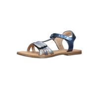 Riemchensandalette KICKERS "Kickers Sandalen Leder", Mädchen, Gr. 28, blau, Leder, Schuhe Riemchensandalette (43559727-28)