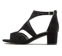 Riemchensandalette LASCANA "Sommerschuh", Damen, Gr. 41, schwarz, Obermaterial: 100% Textilmaterial. Futter: 100% Lederimitat. Decksohle: 100% Lederimitat. Laufsohle: 100% Synthetik, unifarben, modisc