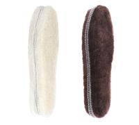 riemot 2 Paar Echte Lammfell Einlegesohlen für Damen Herren Winter Warme Schaffell Einlegesohlen Weiche Kuschelige Flauschige Lammfell Schuheinlagen für Schneestiefel,Hausschuhe Beige Braun Gr.43 EU