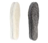 riemot 2 Paar Echte Lammfell Einlegesohlen für Damen Herren Winter Warme Schaffell Einlegesohlen Weiche Kuschelige Flauschige Lammfell Schuheinlagen für Schneestiefel,Hausschuhe Beige Grau Gr.44 EU