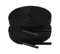 riemot 2 Paar Flach Schnürsenkel 8mm Breit reißfest Schuhbänder Ersatz Shoelaces für Sneaker, Sportschule, Laufschuhe, Herren, Damen, Kinder - Schwarz, 130cm