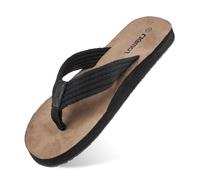 riemot Herren Flip Flops, Fußgewölbeunterstützung, Mikrovelours-Fußbett | Stützender Komfort-Zehentrenner mit weichem Fußbett für Strandspaziergänge, Zuhause, Urlaub und Sommertage