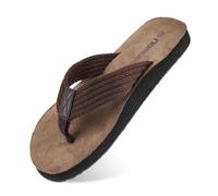 riemot Herren Flip Flops, Fußgewölbeunterstützung, Mikrovelours-Fußbett | Stützender Komfort-Zehentrenner mit weichem Fußbett für Strandspaziergänge, Zuhause, Urlaub und Sommertage