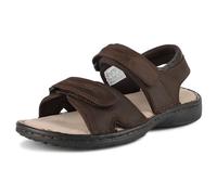 riemot Leder Sandalen Herren Strand Wandersandalen Sommer Bequeme Trekkingschuhe Trekkingsandalen Outdoor Sport Sandalen mit Klettverschluss Braun EU47