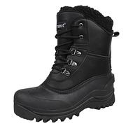 riemot Winterstiefel Damen Herren Wasserdicht Gefüttert Schneestiefel Warme Snow Boots Rutschfest Winter Schuhe, Schwarz, 38 EU