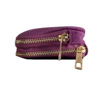 Rieort Samt-Schmuckkästchen, doppellagig, Damen-Schmuck-Organizer, mehrlagige Schmuck-Aufbewahrungsbox, Halsketten-Box, Reißverschluss-Ring-Display-Box(Purple)