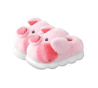 Rieort Tier-Hausschuhe, süßes Schwein, Baumwolle, Damen-Hausschuhe, flauschig, flauschig, pelzig, Hausschuhe für Damen und Herren, Plüsch-Hausschuhe