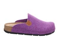Rohde Damen Pantoffel Hausschuh Filz Ledersohle gepolstert D.Soave 6010, Größe:38 EU, Farbe:Violett