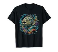 Riesige Zackenbarsch Korallenriff Ozean Angelszene T-Shirt