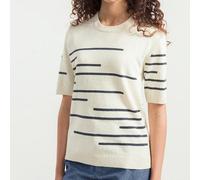Rifò - Circular Fashion Made in Italy Clio Kurzarm-Pulllover aus recykelter und Bio-Baumwolle ecru XL