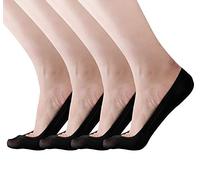 RIIQIICHY 4 Paar Damen Füsslinge 39-42 - Unsichtbare Füßlinge & Ballerina Socken mit Anti-Rutsch, Atmungsaktiv - Ideal für Slipper, Sneaker & Ballerinas