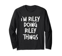 Riley Doing Riley Things Lustiger personalisierter Geburtstag Langarmshirt