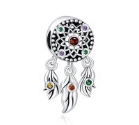 Rimgoris 925 Sterling Silber Charm für Frauen Armbänder Halskette Feder Dreamcather Dangle Charm Frauen Armband