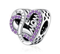 Rimgoris 925 Sterling Silber Charm für Frauen Armbänder Halskette Mutter Infinity Heart Bead Charms Frauen Armband Charm