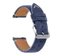 Rimmean 1 Stück 21 mm Wildleder-Uhrenarmband, Originalarmband for Herren(Dark Blue,21mmSilver Buckle)
