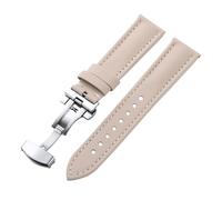 Rimmean 1 Stück wasserdichtes Uhrenarmband aus Segeltuch mit robustem Faltschließe, 18/19/21/20/22 mm, passend for GT5/GT4(Beige Beige,20mm Gold Buckle)