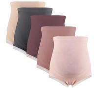 Rinajia 5er Schwangerschaftsslip Damen Umstandsmode Hohe Taille Umstandsslips Unterwäsche Schwangerschaft Weich Hipster Panties Over Bump Umstandsunterwäsche Schwangerschaftsunterwäsche
