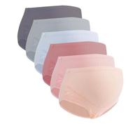Rinajia 6er Pack Schwangerschaft Slip Mutterschafts Unterwäsche Baumwolle Hohe Taille Umstandsslip Unterhose Bauch Unterstützung Einstellbare Höschen Schlüpfer Panty, 46-82kg