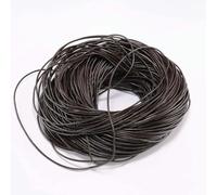 Rindsleder-Seilschnur, Runder Riemen aus Rindsleder, Mehrfarbig, 1-6 mm x 2-5 m, for DIY-Schmuckherstellung(Deep Coffee,1.5mm x 5m)