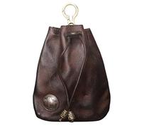 Rindsledertasche - Tragbare Schlüsseltasche - Aufbewahrungstasche mit Kordelzug, Mini-Multifunktions-Geldbörse für Männer und Frauen, Leder-Aufbewahrung, Beziehen Sie Sich auf die Beschreibung