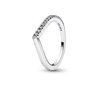 Pandora Wishbone Halb funkelnder Ring - 192394C01-50 - Sterling Silber - Zirkonia - Klar - Gr. 50