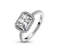 Pandora Schmuck 192391C01 Damen-Ring Silber Rechteckiger Funkelnder Heiligenschein 52/16.6
