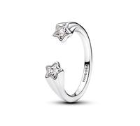PANDORA Moments Sternschnuppen Offener Ring aus Sterling Silber mit Zirkonia, Größe: 52, 193582C01-52