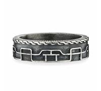 Ring 925/- Sterling Silber oxidiert Linien Japan 41184233619550