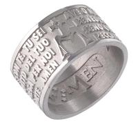 Ring AMEN Ave Maria Silber 925 ITALIENISCH, 18.5 mm (0.72 inc.) - DE 58