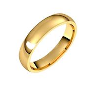 Ring aus 10 Karat Gelbgold, 4 mm, poliert, leicht, bequem, Größe 11, für Damen und Herren